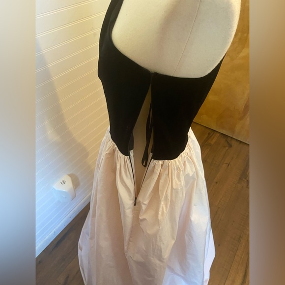 Antonio Melani Born on Fifth Blair One Shoulder Velvet Sleeve Taffeta Dress - Picture 12 of 14